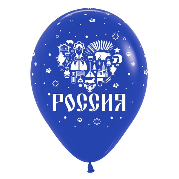 Шар 30 см Россия 4 дизайна Ассорти Пастель — изображение 2
