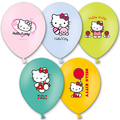 Шар 30 см Hello Kitty многоцветный Ассорти пастель