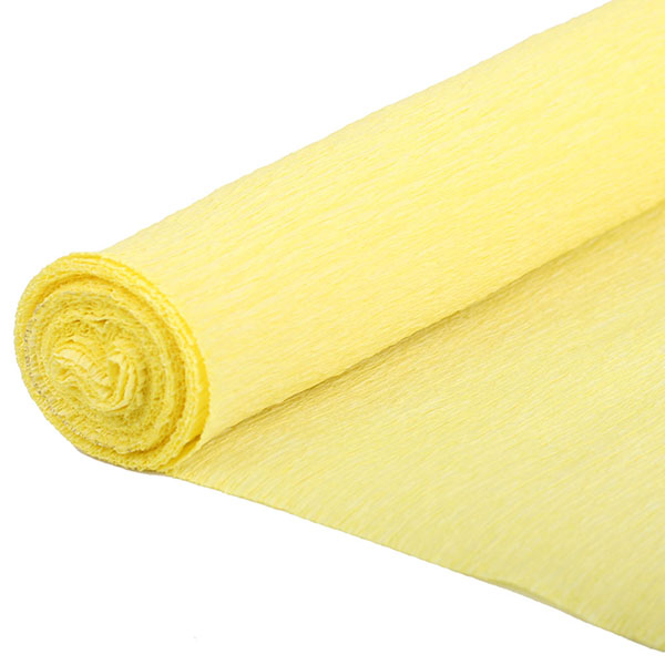 Бумага гофрированная лимонная № 60 120 г 50х250см