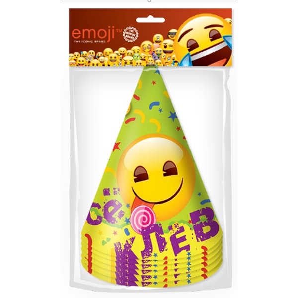 Колпаки Смайл Emoji Желтый 6 штук