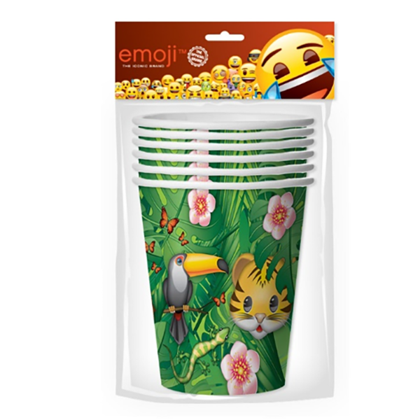 Стаканы 255 мл Смайл Emoji Джунгли 6 штук