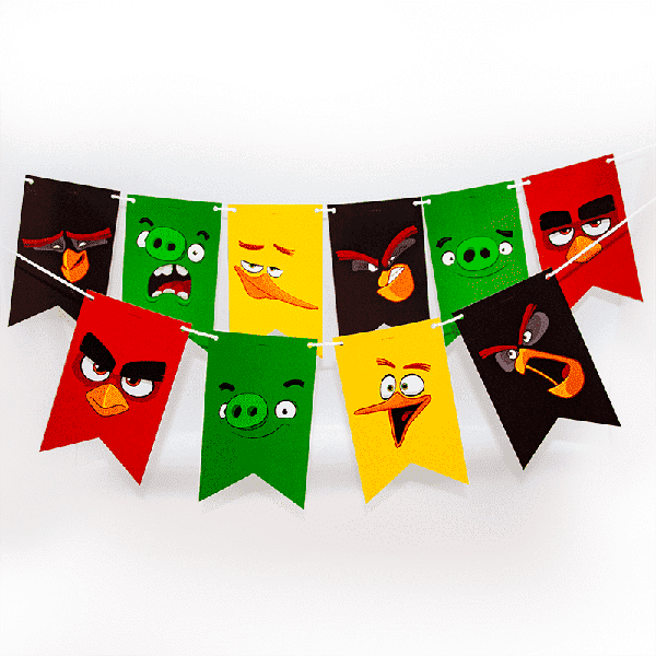 Гирлянда Флажки Angry Birds 180 см
