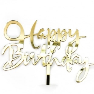 Топпер в торт Happy Birthday Cеребро 1 штука 14 х 15 см