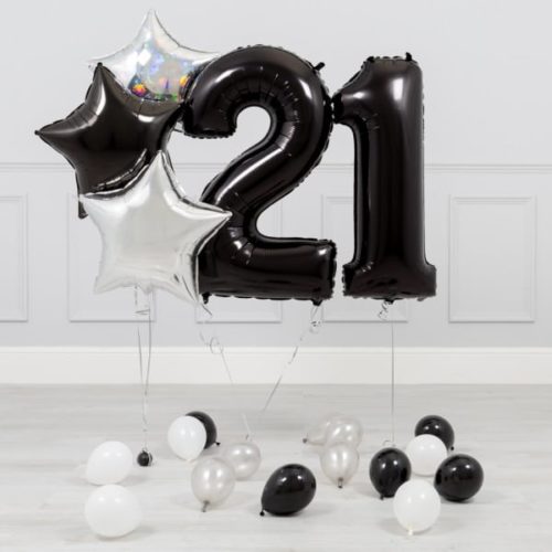 Комплект Черный и Серебро на 21 год