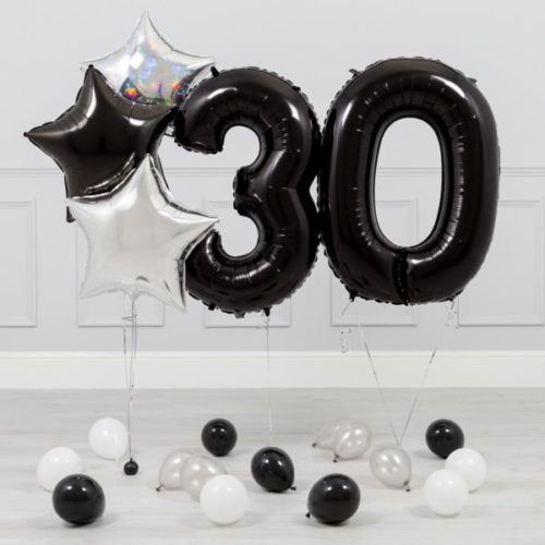 Комплект Черный и Серебро на 30 лет