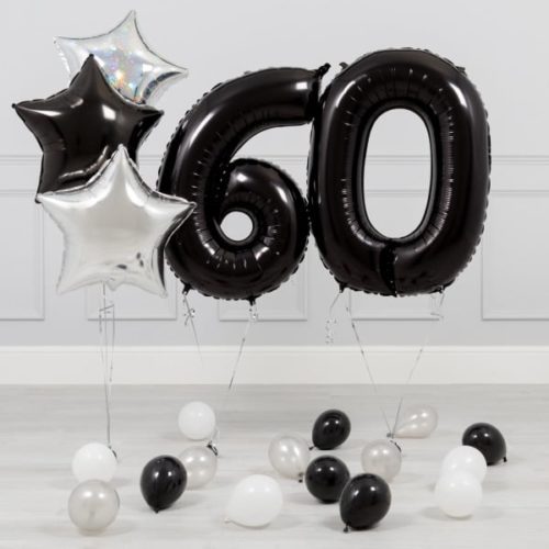 Комплект Черный и Серебро на 60 лет