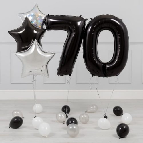 Комплект Черный и Серебро на 70 лет