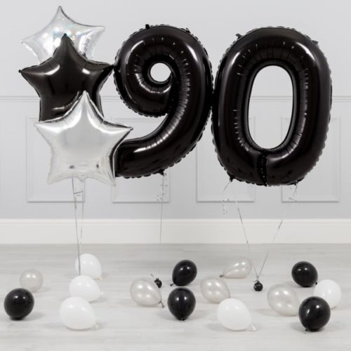 Комплект Черный и Серебро на 90 лет