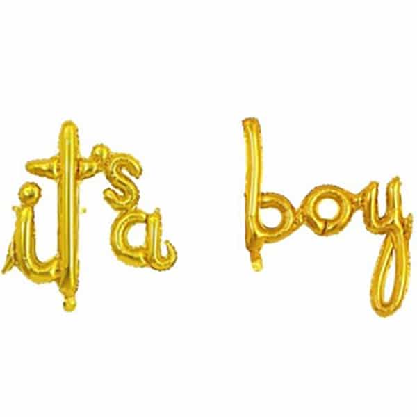 Набор шаров букв 41 см Мини Надпись It`s a Boy Золото