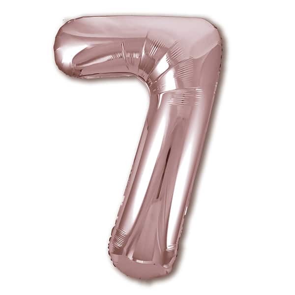 Шар 102 см Цифра 7 Slim Розовое Золото