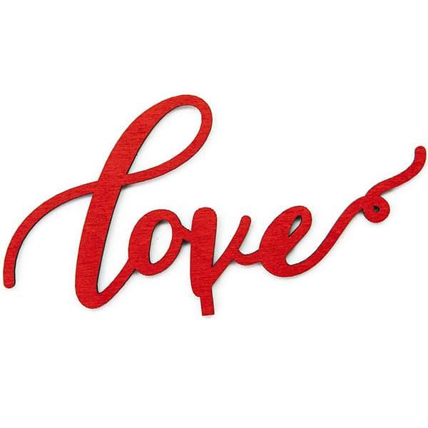Топпер в торт Love Красный