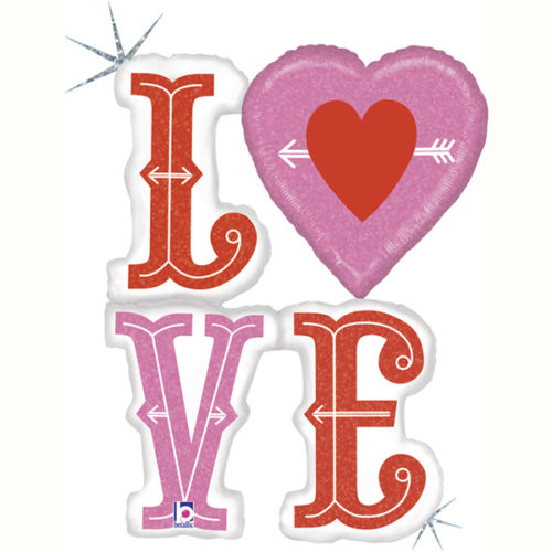 Шар 117 см Фигура LOVE Голография