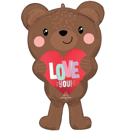 Шар 76 см Фигура ILY Мишка сердце LOVE YOU