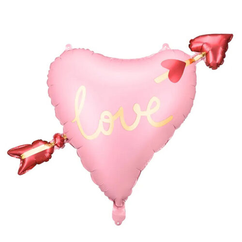 Шар 66 см Фигура Сердце со стрелой LOVE