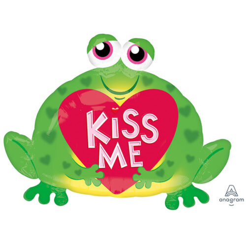 Шар 76 см Фигура Лягушка с сердцем KISS ME