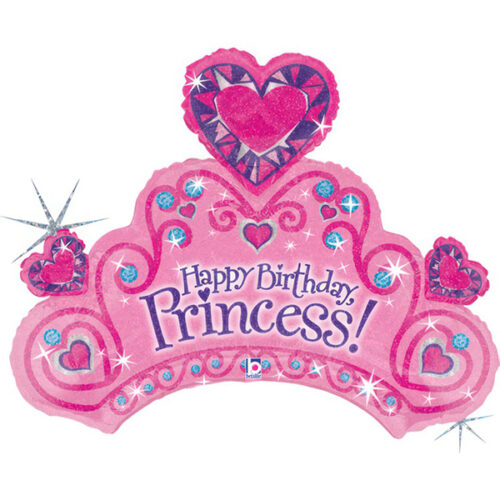 Шар 79 см Фигура HAPPY BIRTHDAY PRINCESS Тиара