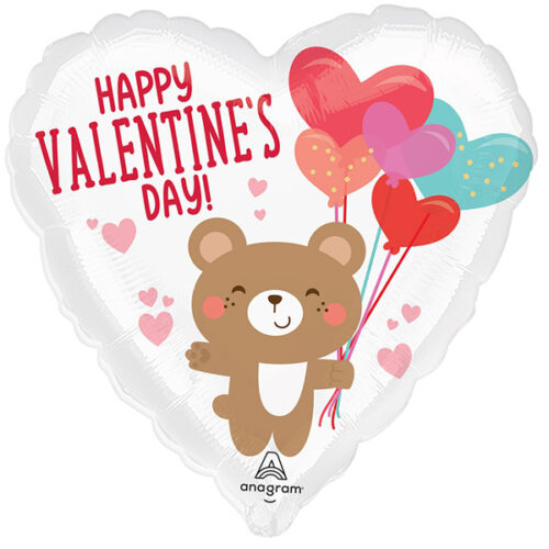 Шар 46 см Сердце HVD Мишка с шарами