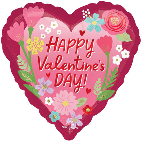 Шар 46 см Сердце HVD Цветочный привет