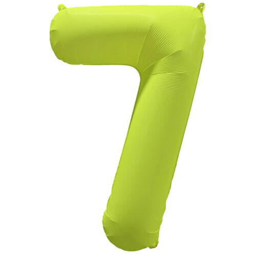 Шар 86 см ЦИФРА 7 Неон Yellow Желтый