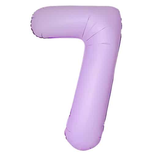 Шар 102 см Цифра 7 Slim Лаванда Матовый