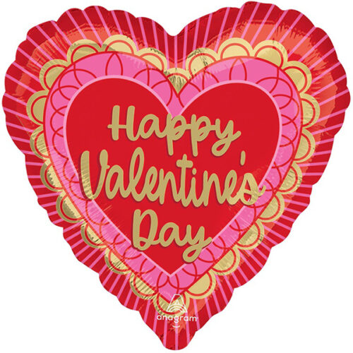 Шар 46 см Сердце HVD Сердца ажурные