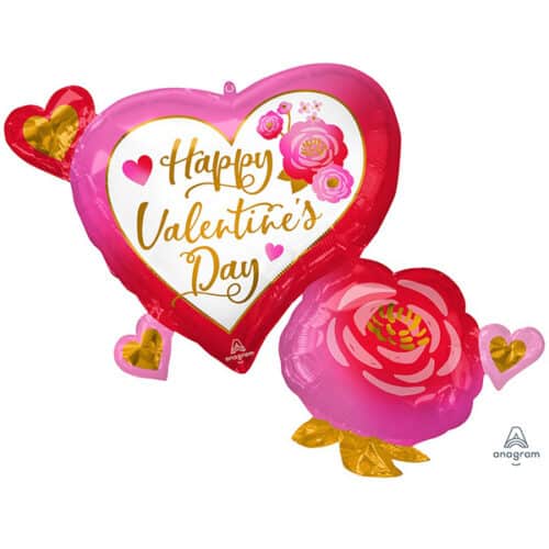 Шар 81 см Фигура HVD Сердце Розы