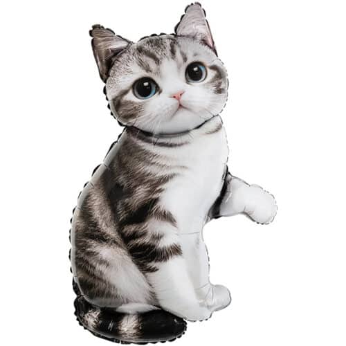Шар 107 см Фигура Серый Котенок