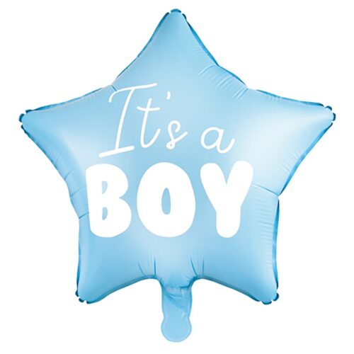 Шар 46 см Звезда IT'S A BOY Голубой Нежный