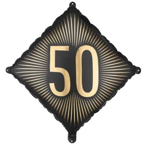Шар 58 см Фигура РОМБ 50 Черный Золото