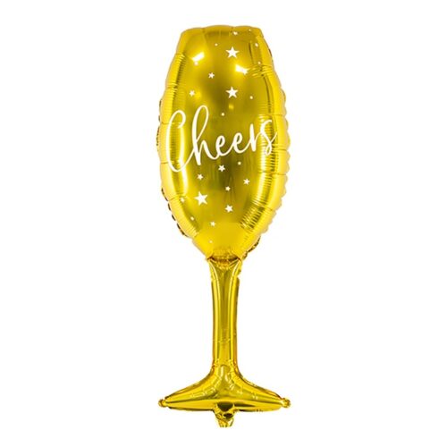 Шар 82 см Фигура Бокал CHEERS Золото